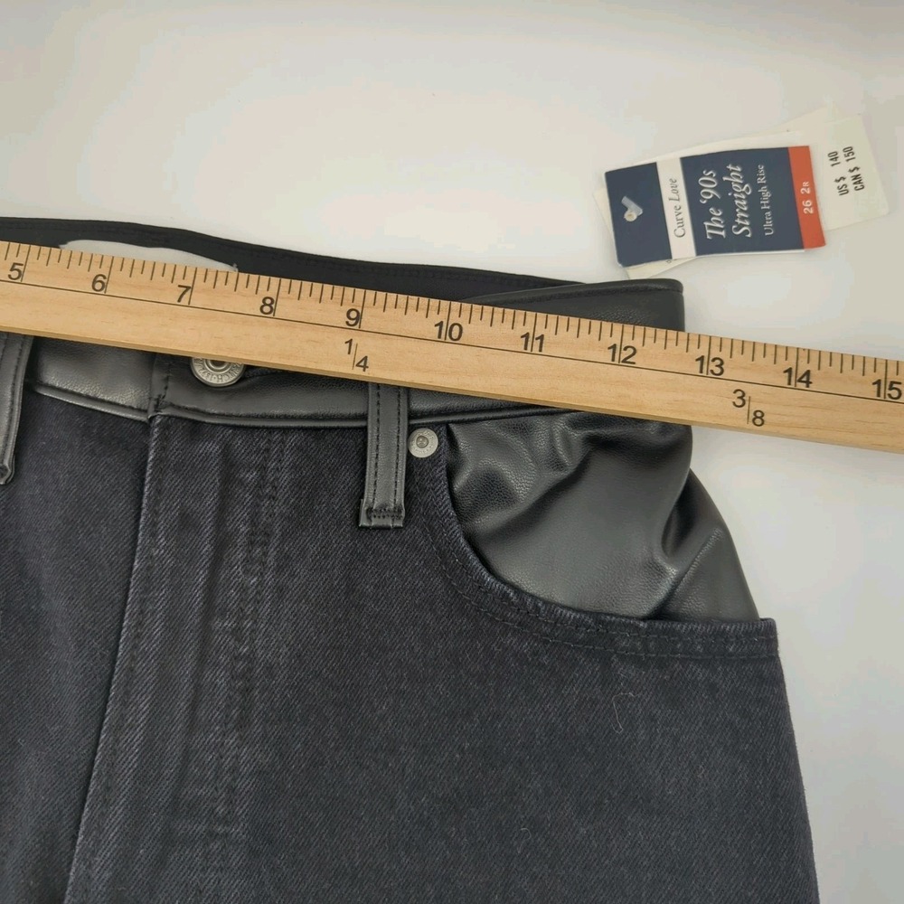 Abercrombie & Fitch Jeans Womens 26/2R 90s Straight Ultra High Rise Curve Love - Picture 10 of 14